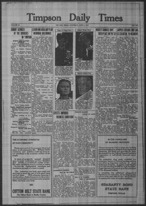 Timpson Daily Times (Timpson, Tex.), Vol. 34, No. 109, Ed. 1 Saturday, June 1, 1935
