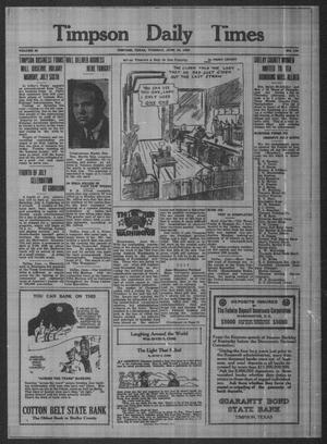 Timpson Daily Times (Timpson, Tex.), Vol. 35, No. 130, Ed. 1 Tuesday, June 30, 1936