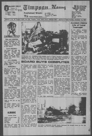 Timpson News (Timpson, Tex.), Vol. 3, No. 43, Ed. 1 Thursday, November 12, 1987