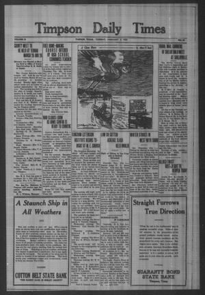 Timpson Daily Times (Timpson, Tex.), Vol. 31, No. 24, Ed. 1 Tuesday, February 2, 1932