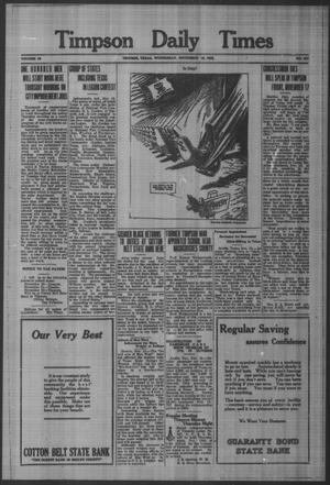 Timpson Daily Times (Timpson, Tex.), Vol. 32, No. 227, Ed. 1 Wednesday, November 15, 1933