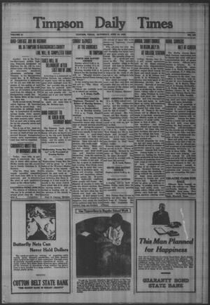 Timpson Daily Times (Timpson, Tex.), Vol. 31, No. 122, Ed. 1 Saturday, June 18, 1932