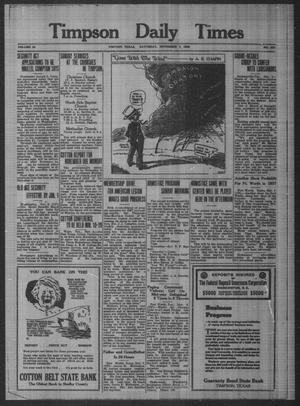 Timpson Daily Times (Timpson, Tex.), Vol. 35, No. 222, Ed. 1 Saturday, November 7, 1936
