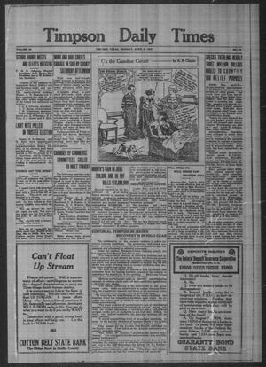 Timpson Daily Times (Timpson, Tex.), Vol. 34, No. 70, Ed. 1 Monday, April 8, 1935