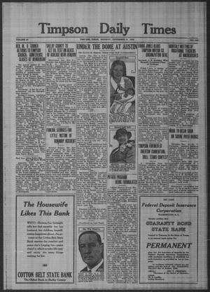 Timpson Daily Times (Timpson, Tex.), Vol. 34, No. 220, Ed. 1 Monday, November 4, 1935