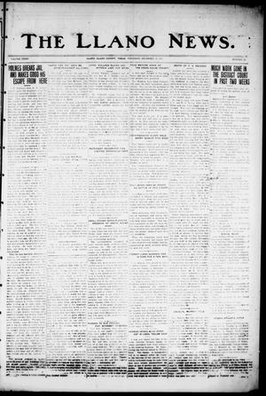 Primary view of object titled 'The Llano News. (Llano, Tex.), Vol. 34, No. 19, Ed. 1 Thursday, December 15, 1921'.