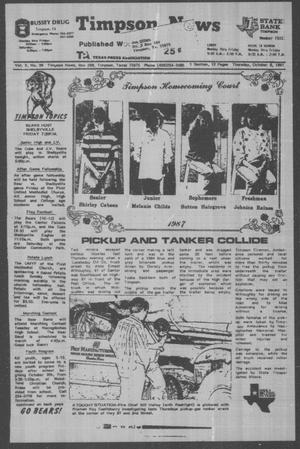 Timpson News (Timpson, Tex.), Vol. 3, No. 39, Ed. 1 Thursday, October 8, 1987