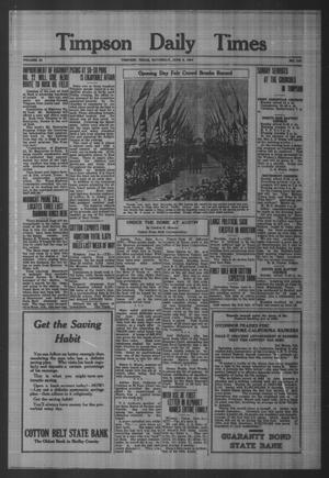 Timpson Daily Times (Timpson, Tex.), Vol. 33, No. 115, Ed. 1 Saturday, June 9, 1934