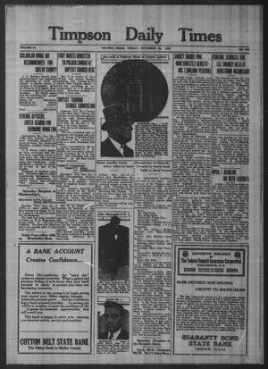 Timpson Daily Times (Timpson, Tex.), Vol. 33, No. 232, Ed. 1 Friday, November 23, 1934