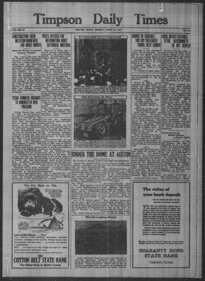 Timpson Daily Times (Timpson, Tex.), Vol. 35, No. 84, Ed. 1 Monday, April 27, 1936