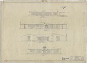 High School Building, Haskell, Texas: Elevations