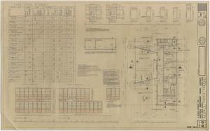Primary view of object titled 'School Band Hall Building Iraan, Texas: Floor Plan and Work Schedules'.