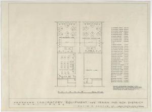 Primary view of object titled 'School Science Building Iraan, Texas: Laboratory Equipment Plan'.