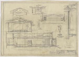 Primary view of object titled 'High School Building Rebuild, Haskell, Texas: Sections'.