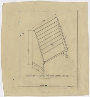 Primary view of object titled 'High School Building Kermit, Texas: Magazine Rack Drawing'.
