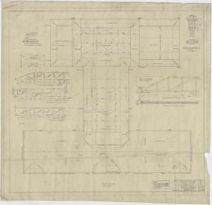 Primary view of object titled 'High School Building Kermit, Texas: Roof Plan'.