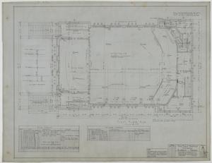 Primary view of object titled 'First Baptist Church, Albany, Texas: First Floor Plan'.