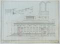 Technical Drawing: First Christian Church, Lufkin, Texas: Right Side Elevation