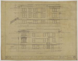 Primary view of object titled 'First Methodist Episcopal Church, De Leon, Texas: Elevations'.