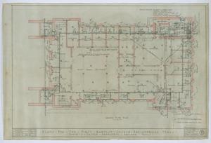 Primary view of object titled 'First Baptist Church, Breckenridge, Texas: Ground Floor Plan'.