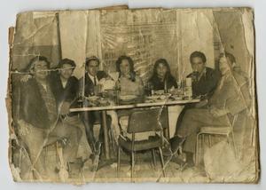 [Photograph of Adults and a Baby in a Restaurant]