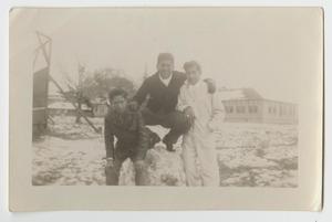 [Photograph of Three Boys Posing in the Snow]