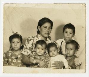 Primary view of object titled '[Portrait of an Adult and Five Children]'.