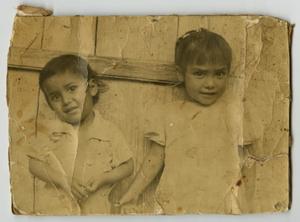 Primary view of object titled '[Photograph of Boy and Girl]'.