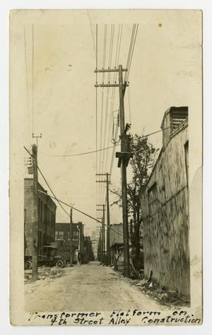 Primary view of object titled 'Transformer Platform on 4th Street Alley'.