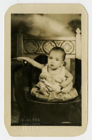 Primary view of object titled '[Portrait of a Small Child in Chair]'.