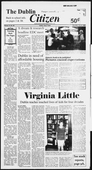 Primary view of object titled 'The Dublin Citizen (Dublin, Tex.), Vol. 13, No. 48, Ed. 1 Thursday, July 31, 2003'.