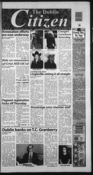 Primary view of object titled 'The Dublin Citizen (Dublin, Tex.), Vol. 20, No. 22, Ed. 1 Thursday, January 28, 2010'.
