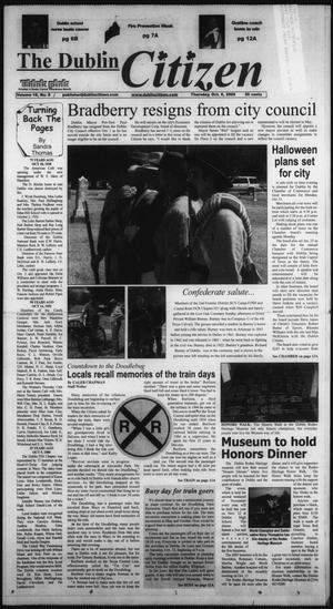 Primary view of object titled 'The Dublin Citizen (Dublin, Tex.), Vol. 16, No. 6, Ed. 1 Thursday, October 6, 2005'.