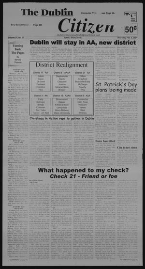 Primary view of object titled 'The Dublin Citizen (Dublin, Tex.), Vol. 14, No. 23, Ed. 1 Thursday, February 5, 2004'.