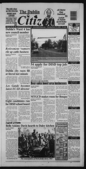 Primary view of object titled 'The Dublin Citizen (Dublin, Tex.), Vol. 19, No. 28, Ed. 1 Thursday, March 12, 2009'.