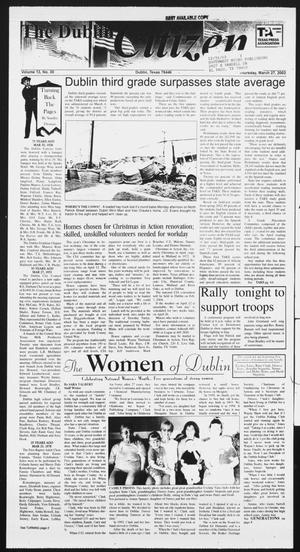 Primary view of object titled 'The Dublin Citizen (Dublin, Tex.), Vol. 13, No. 30, Ed. 1 Thursday, March 27, 2003'.