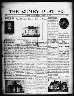 The Cumby Rustler. (Cumby, Tex.), Vol. 20, No. 1, Ed. 1 Friday, April 7, 1911