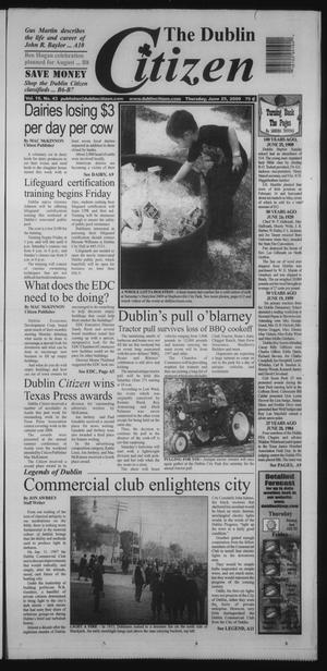 Primary view of object titled 'The Dublin Citizen (Dublin, Tex.), Vol. 19, No. 43, Ed. 1 Thursday, June 25, 2009'.