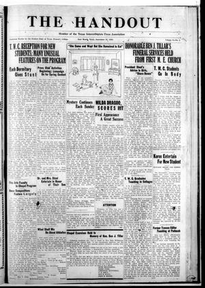 The Handout (Fort Worth, Tex.), Vol. 9, No. 2, Ed. 1 Tuesday, September 25, 1923