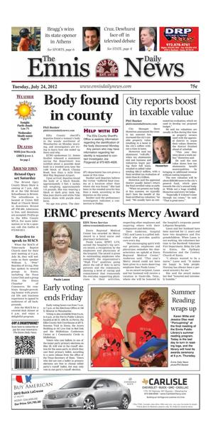 The Ennis Daily News (Ennis, Tex.), Ed. 1 Tuesday, July 24, 2012