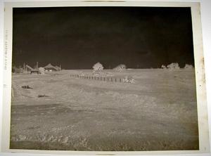 [Negative of photograph of scrapers and bulldozers dredging Dry Creek]