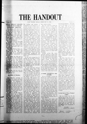 The Handout (Fort Worth, Tex.), Vol. 4, No. 8, Ed. 1 Monday, February 16, 1920