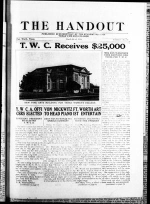 The Handout (Fort Worth, Tex.), Vol. 8, No. 11, Ed. 1 Friday, March 23, 1923