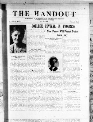 The Handout (Fort Worth, Tex.), Vol. 8, No. 6, Ed. 1 Thursday, December 14, 1922