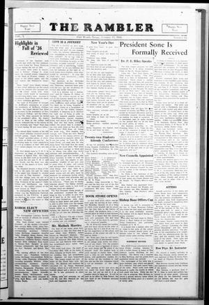 The Rambler (Fort Worth, Tex.), Vol. 10, No. 13, Ed. 1 Wednesday, January 15, 1936