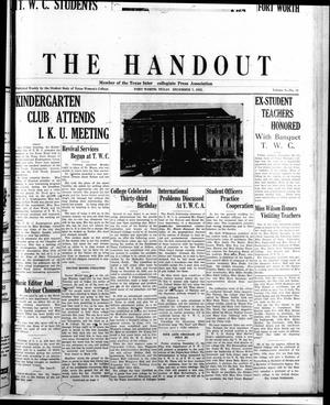 The Handout (Fort Worth, Tex.), Vol. 9, No. 11, Ed. 1 Friday, December 7, 1923