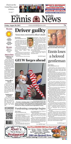 The Ennis Daily News (Ennis, Tex.), Ed. 1 Friday, August 30, 2013