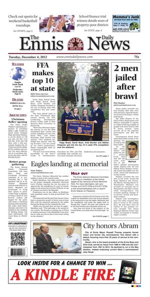 The Ennis Daily News (Ennis, Tex.), Ed. 1 Tuesday, December 4, 2012