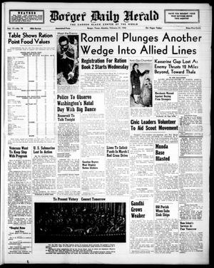 Borger Daily Herald (Borger, Tex.), Vol. 17, No. 78, Ed. 1 Monday, February 22, 1943