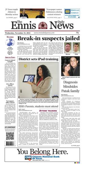 The Ennis Daily News (Ennis, Tex.), Ed. 1 Wednesday, November 21, 2012